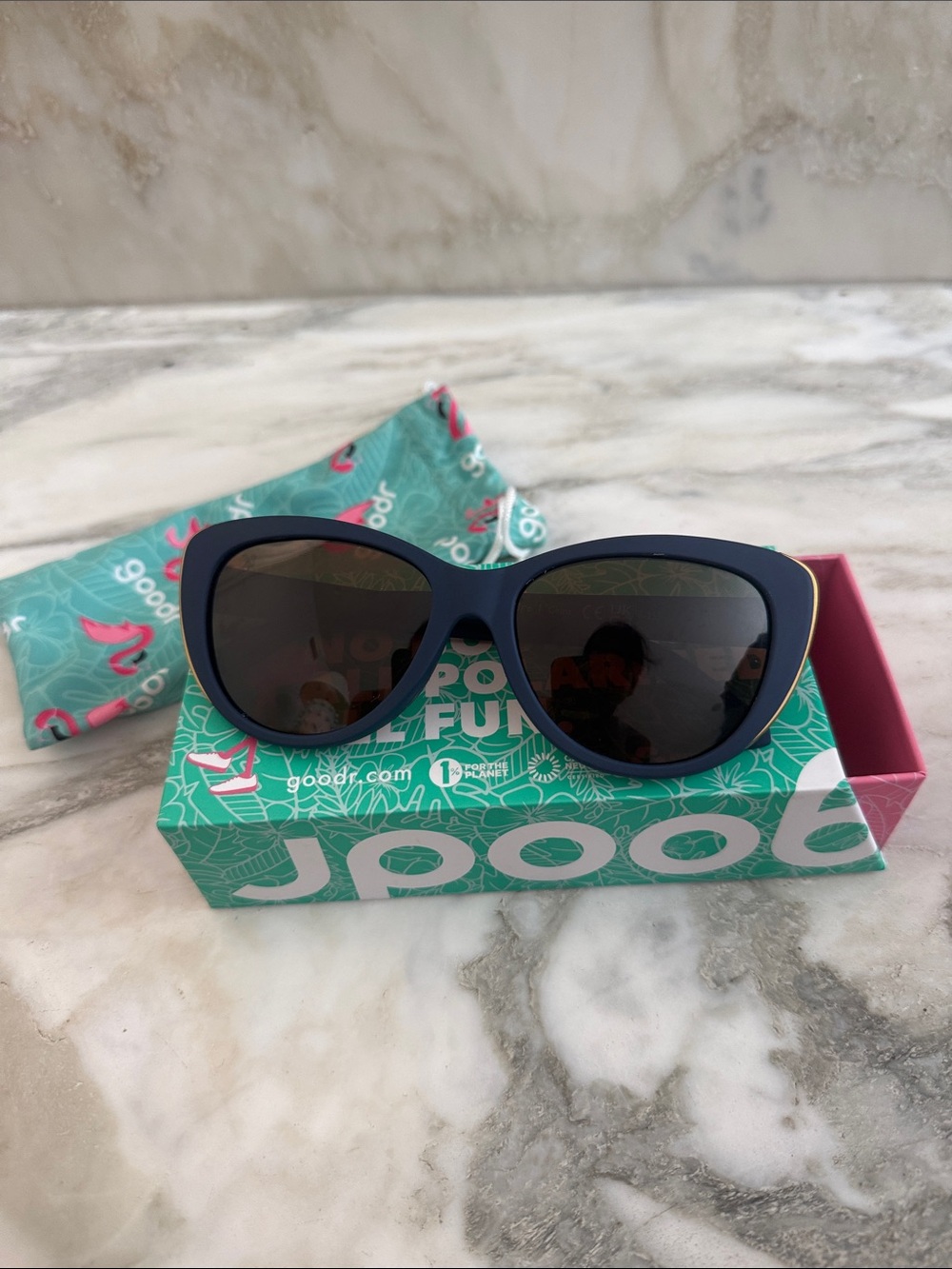 Goodr Women’s Navy Cat-Eye Sunglasses